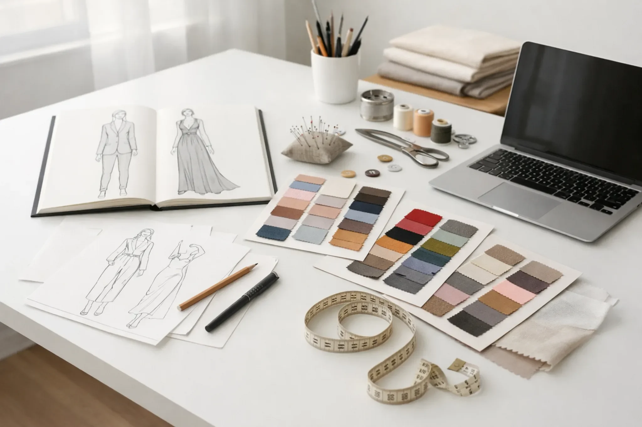 Apparel product development with fabric and design tools